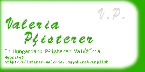 valeria pfisterer business card